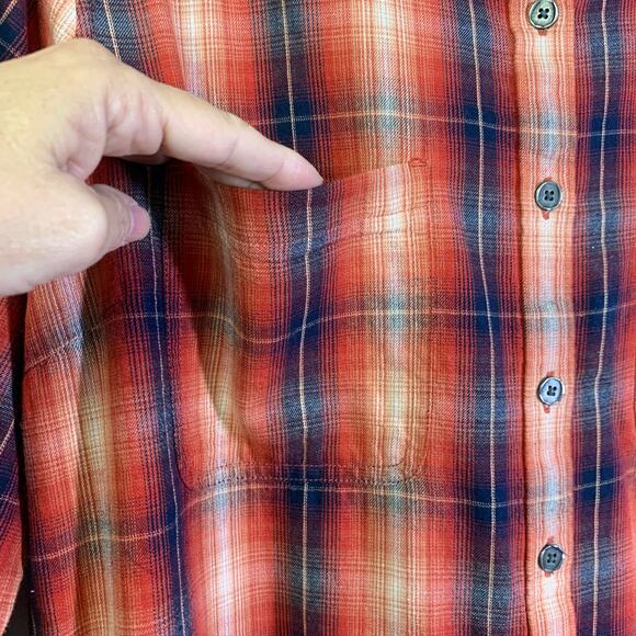 ARIAT Shirt Large Real Billie Rae Plaid Relaxed Fit Button Closure Chest Pockets - Picture 8 of 13